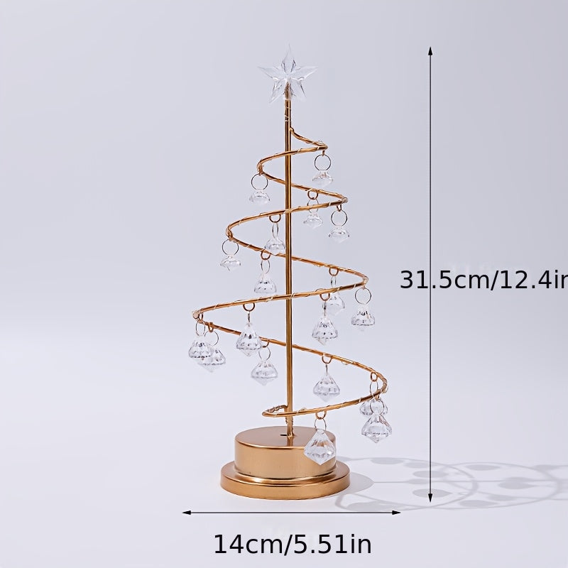 Twinkspire - Beleuchteter Deko-Baum in Spiralform mit Kristallanhängern
