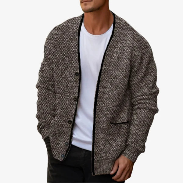 Sjoerd – Langarm-Cardigan mit Knöpfen und Taschen