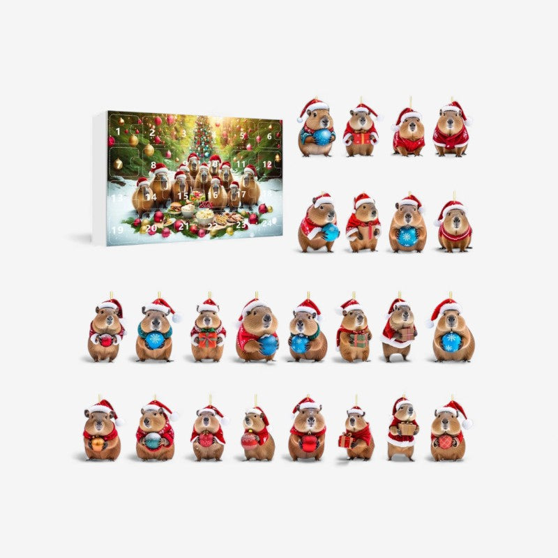 CapyNoel - Adventskalender mit Capybara-Figuren für Weihnachten