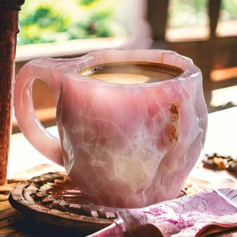 Kristall Kaffee Tasse mit einzigartigem Mineral Design