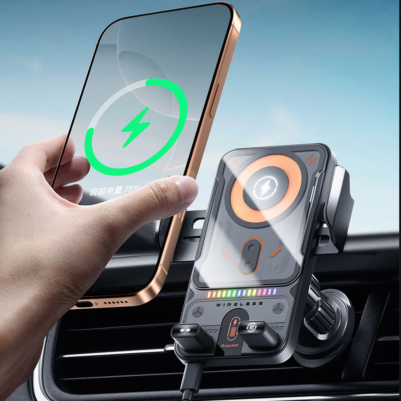 Auto Handyhalter mit kabellosem Schnellladen & automatischer Drehung