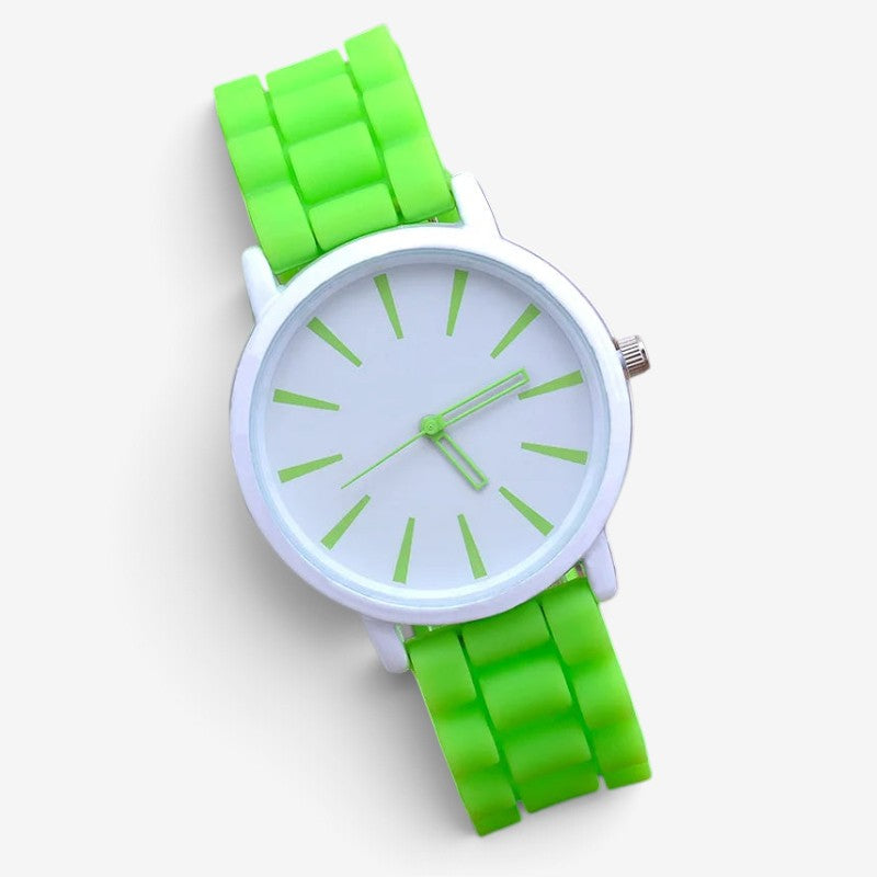 Dialvex - Armbanduhr mit minimalistischem Zifferblatt und Silikonarmband
