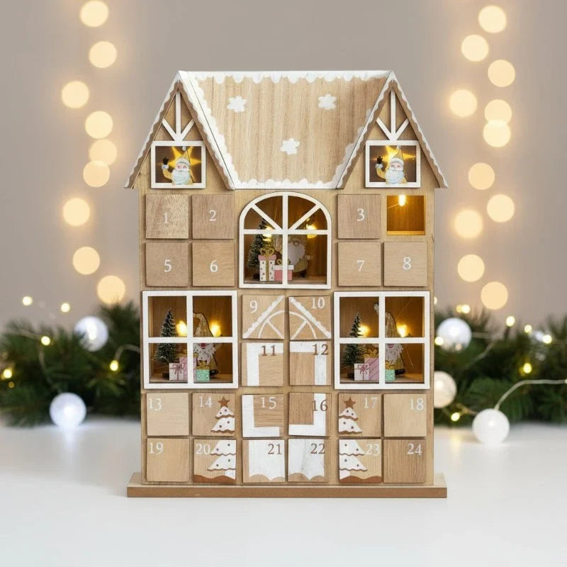 Yulewood - Adventskalender aus Holz mit LED-Beleuchtung