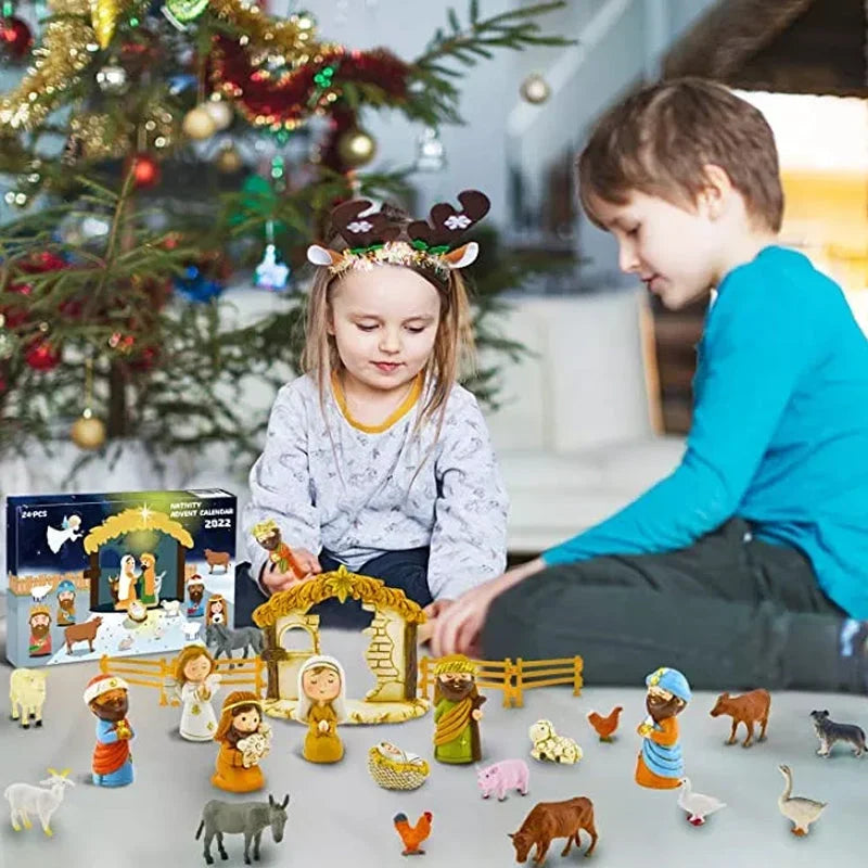 Nativcount - Adventskalender mit 24 Krippenfiguren