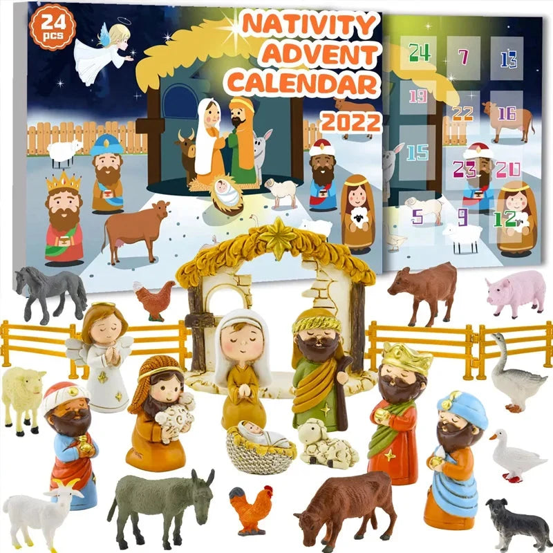 Nativcount - Adventskalender mit 24 Krippenfiguren