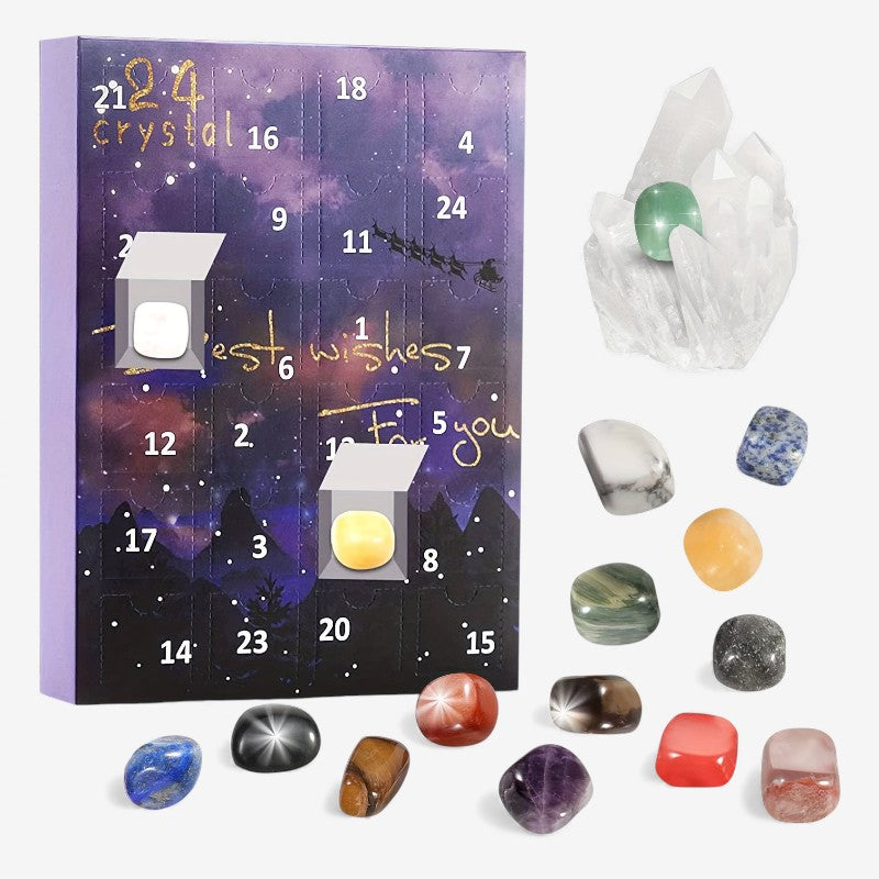 Adventgems - Adventskalender mit Natürlichen Steinen für Weihnachten