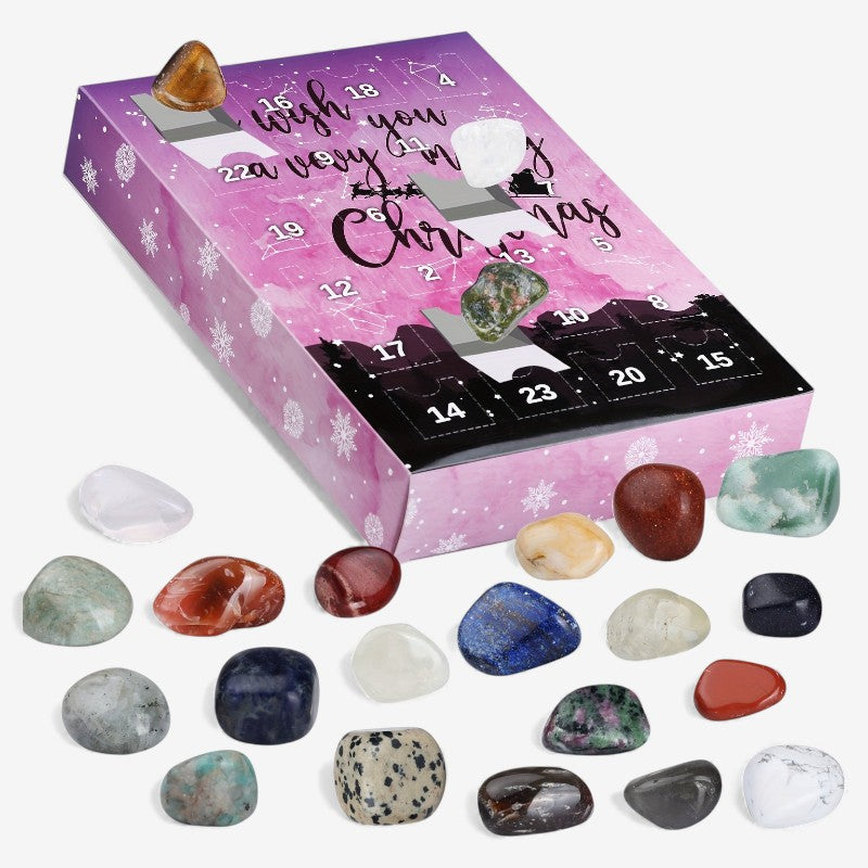 Adventgems - Adventskalender mit Natürlichen Steinen für Weihnachten