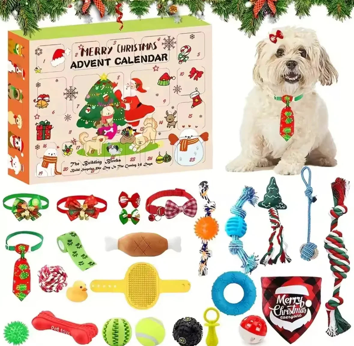 Yulepaws - Adventskalender für Haustiere mit 24 Spielzeugen