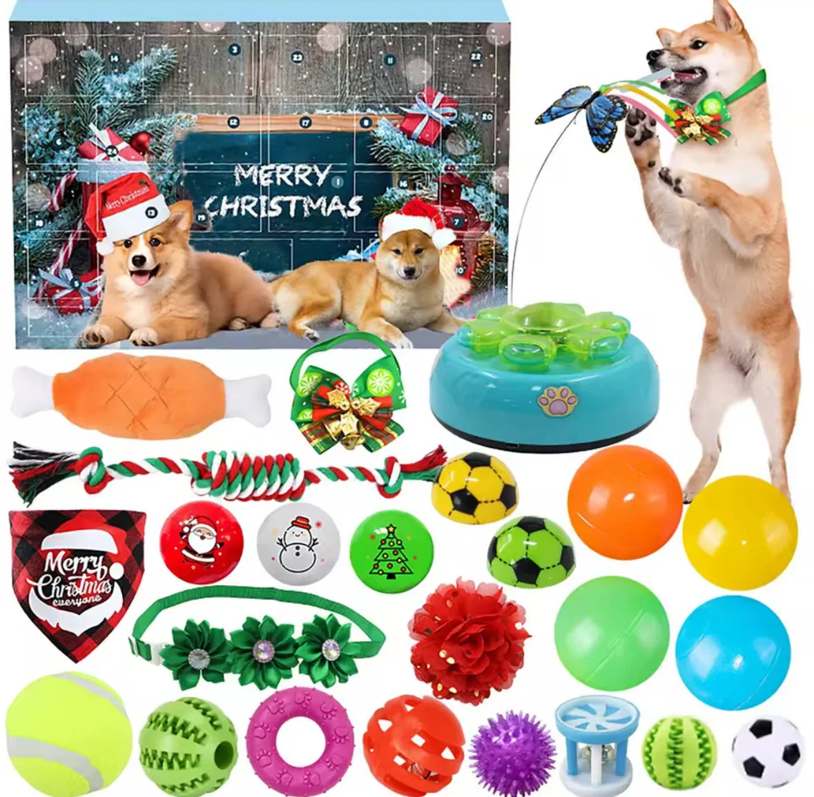 Yulepaws - Adventskalender für Haustiere mit 24 Spielzeugen