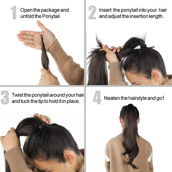 Crown - Voluminöses Haarteil Pferdeschwanz für einfaches Styling