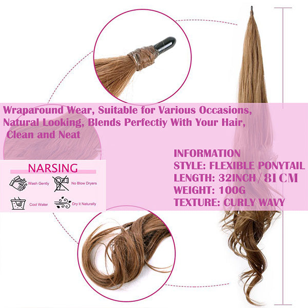 Crown - Voluminöses Haarteil Pferdeschwanz für einfaches Styling