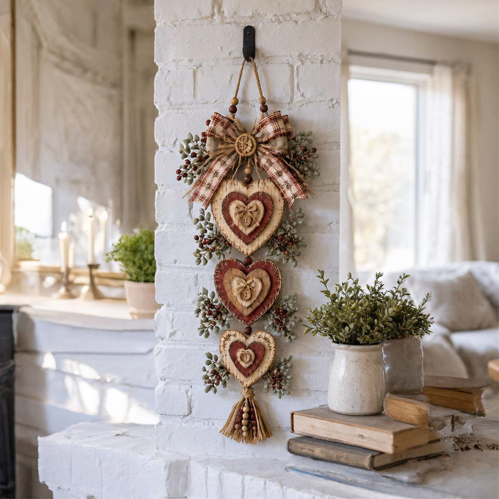Heartglow - Vintage Hängedekoration mit Herzdesign und LED-Licht