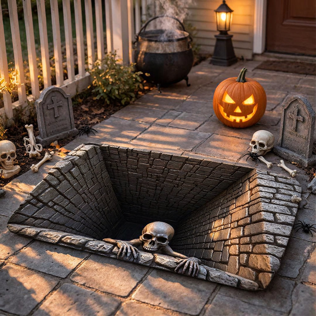 Hallowmat - 3D Halloween Türmatte mit Optischer Illusion
