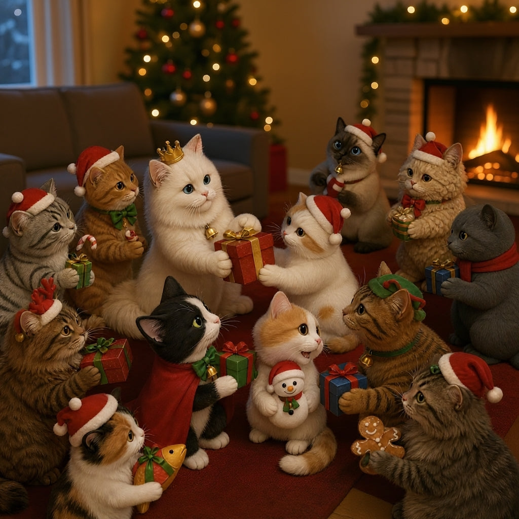 Catvent - Adventskalender mit Katzenmotiv und 24 Türchen
