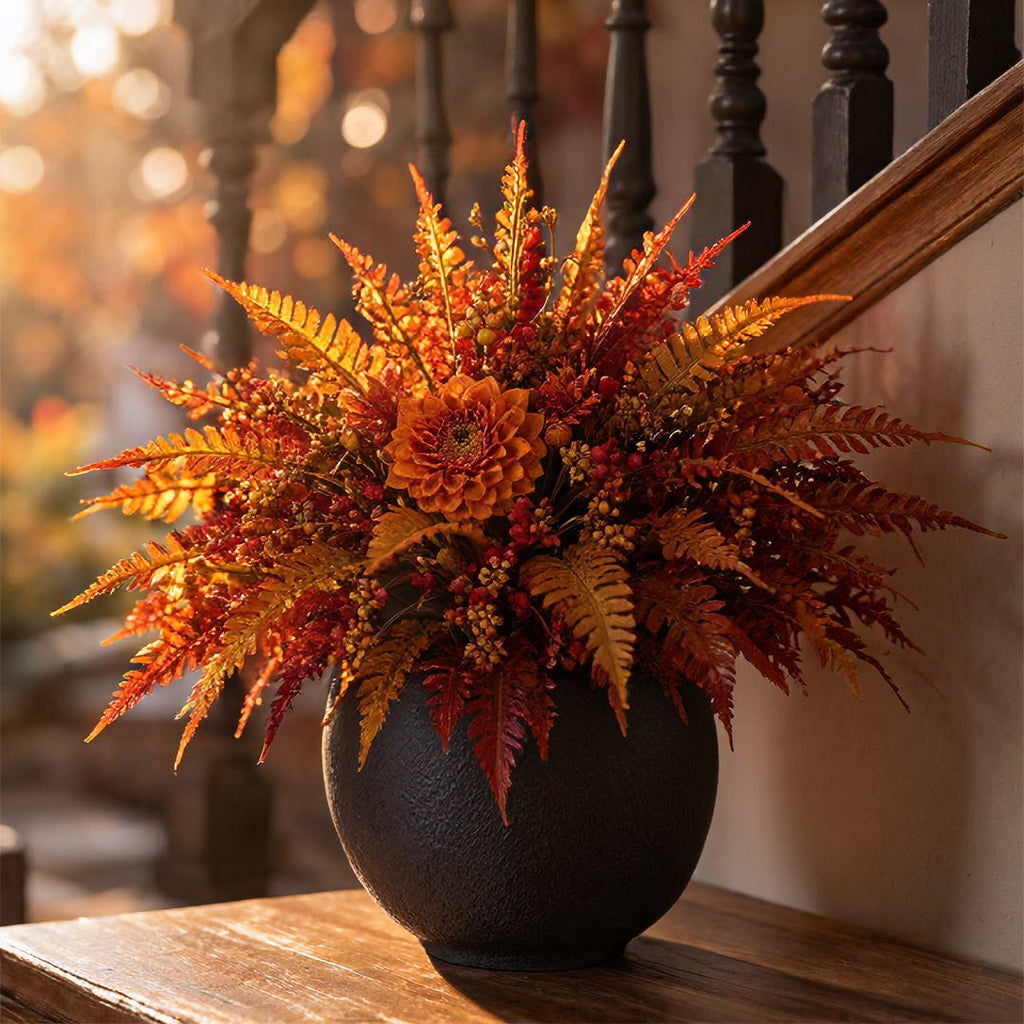 Fallpetal - Herbstliches Dekorations-Blumenarrangement für Innen und Außen