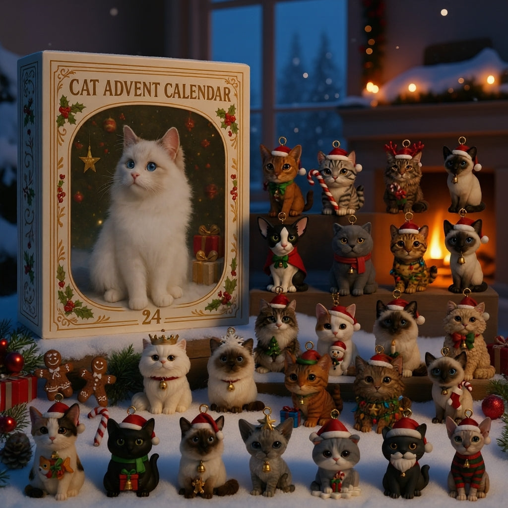 Catvent - Adventskalender mit Katzenmotiv und 24 Türchen