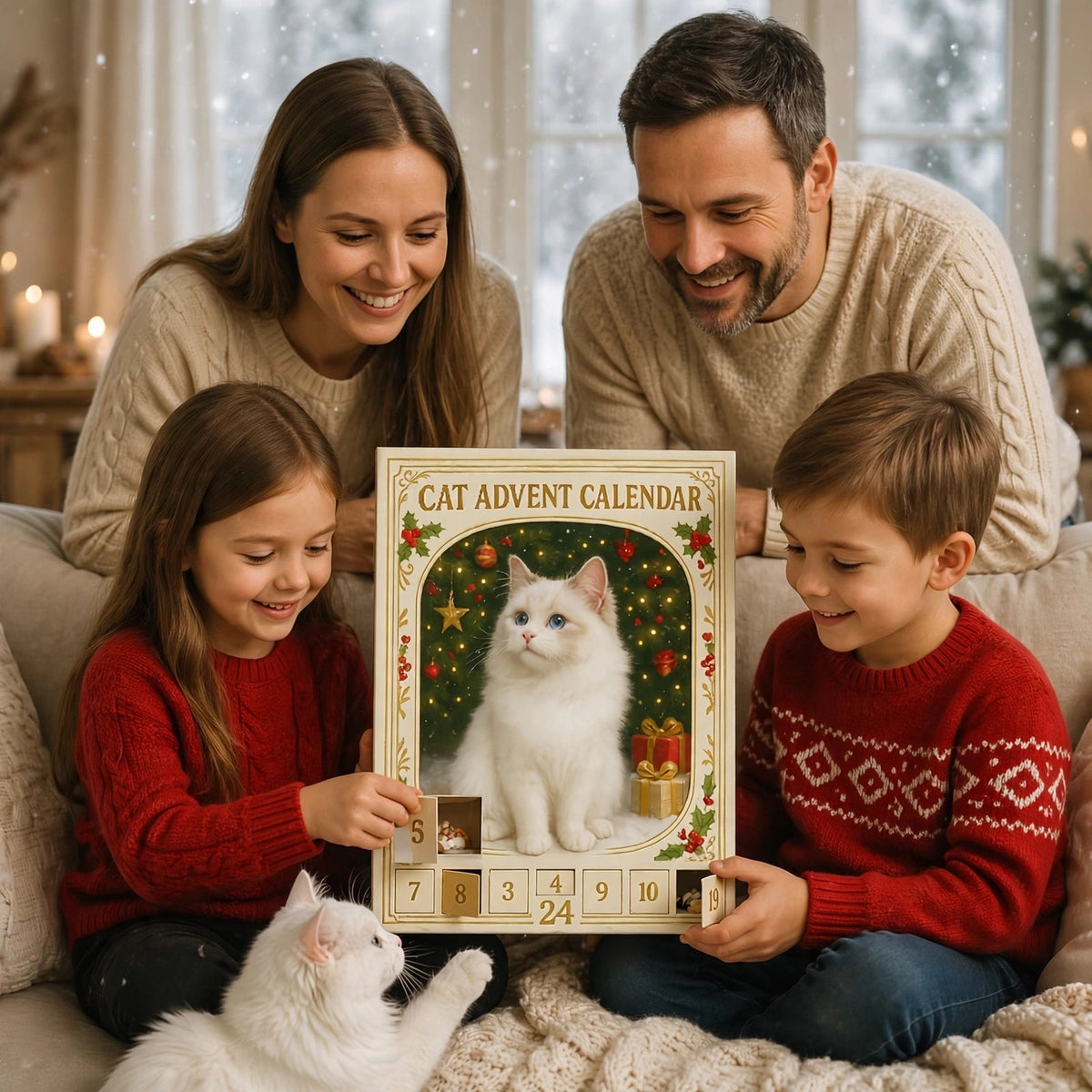 Catvent - Adventskalender mit Katzenmotiv und 24 Türchen