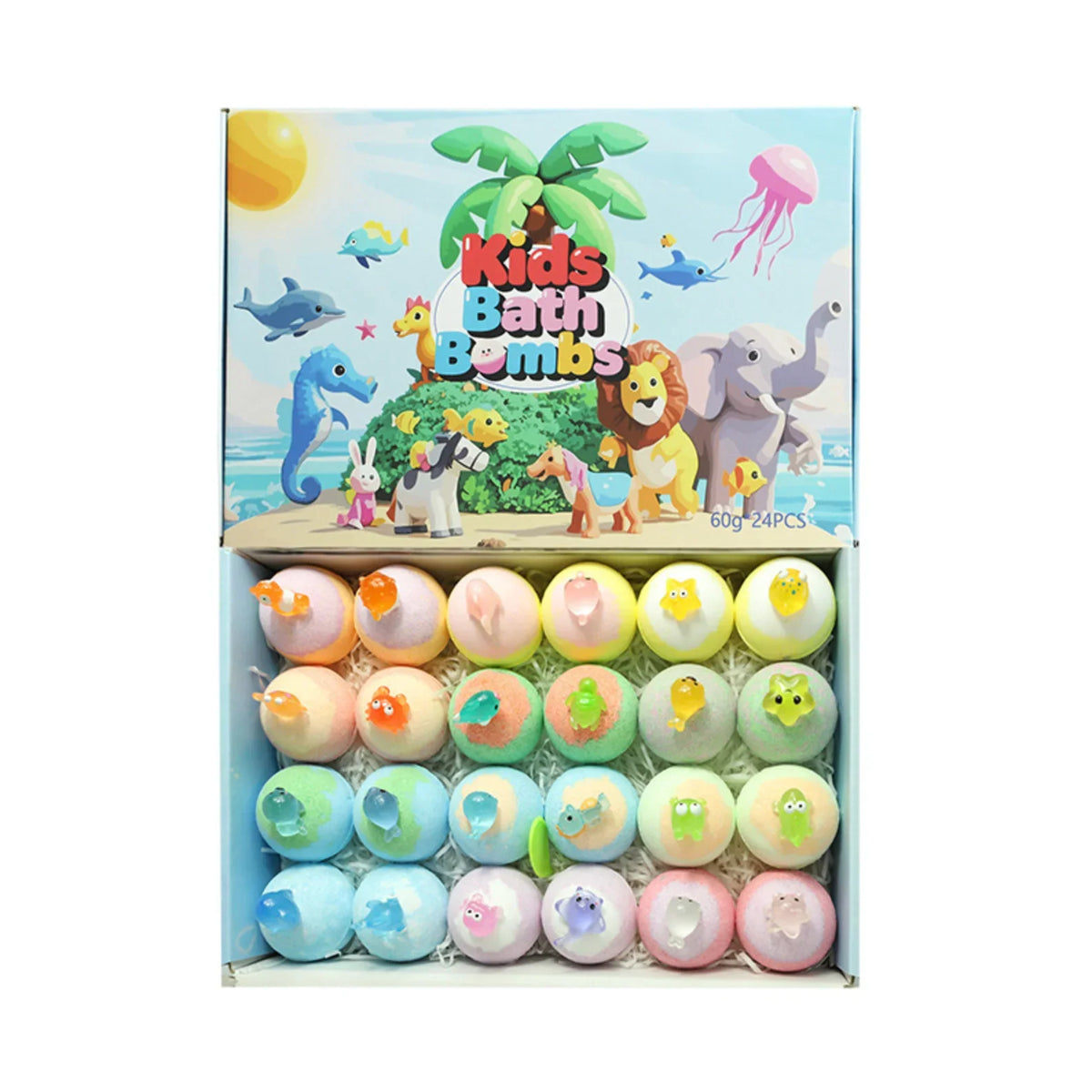 Badebomben-Adventskalender mit 24 Duschbomben