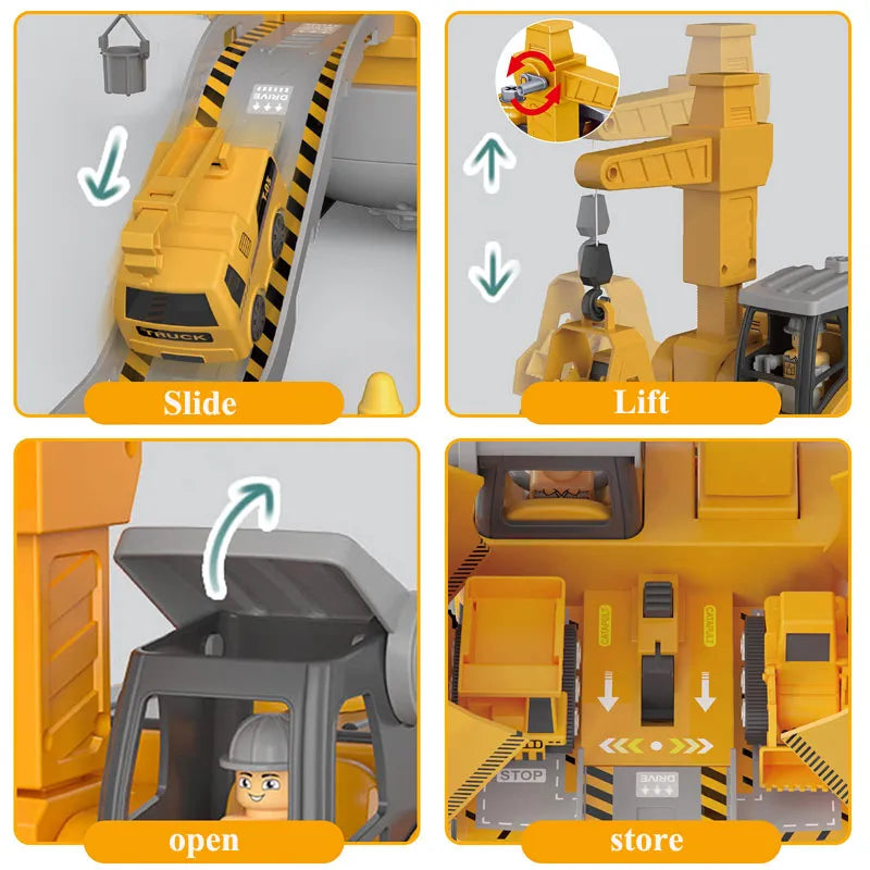 Buildora - Baufahrzeug-Spielset zum Schrauben mit Figur