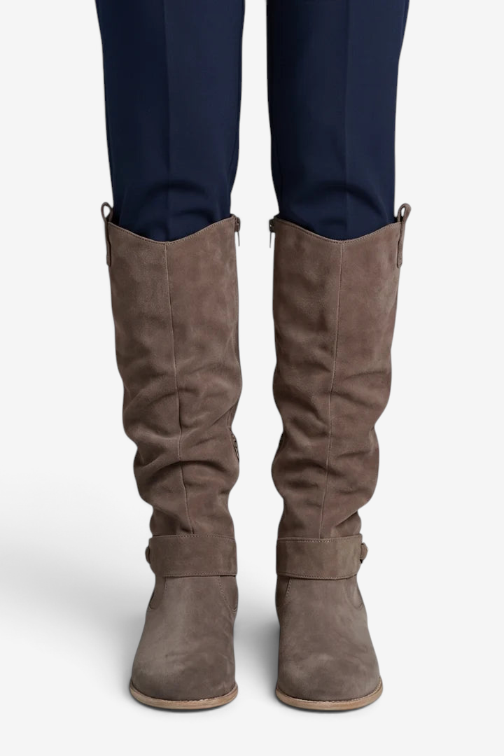 Buckelle - Hochschaftstiefel Damen mit Seitlicher Reißverschluss