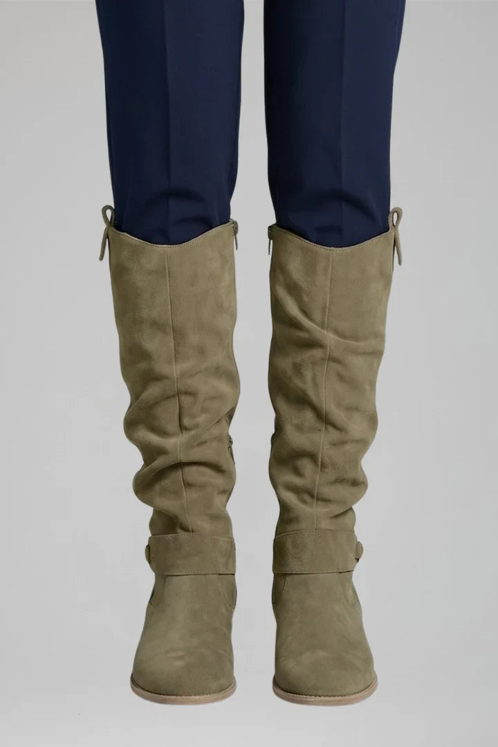 Buckelle - Hochschaftstiefel Damen mit Seitlicher Reißverschluss