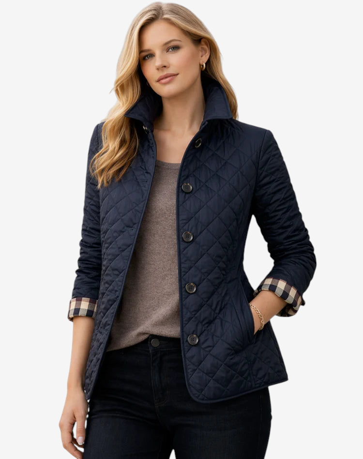 Quiltline - Steppjacke mit Kragen und Knopfverschluss