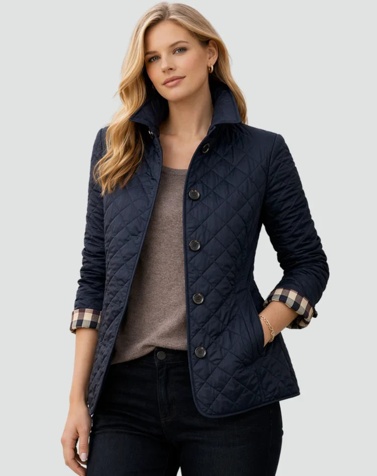 Quiltline - Steppjacke mit Kragen und Knopfverschluss