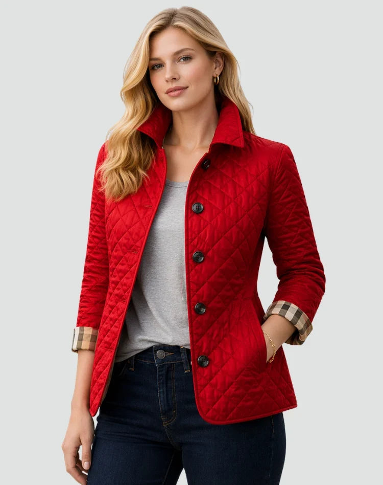 Quiltline - Steppjacke mit Kragen und Knopfverschluss