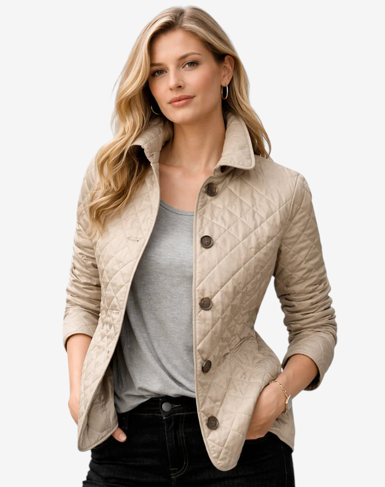 Quiltline - Steppjacke mit Kragen und Knopfverschluss