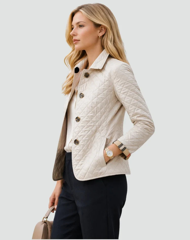 Quiltline - Steppjacke mit Kragen und Knopfverschluss
