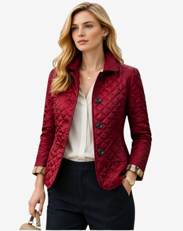 Quiltline - Steppjacke mit Kragen und Knopfverschluss