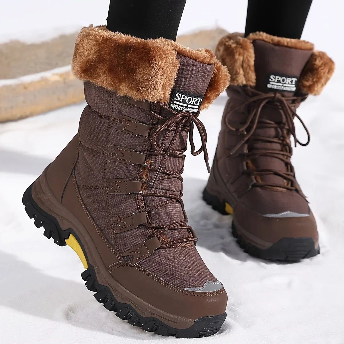 Solelyn - Damen-Winterstiefel mit Profilsohle