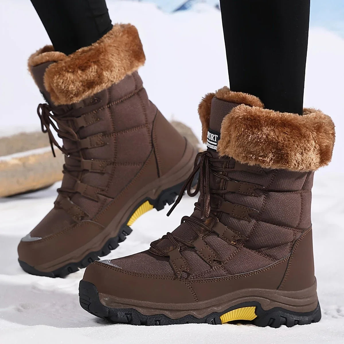 Solelyn - Damen-Winterstiefel mit Profilsohle