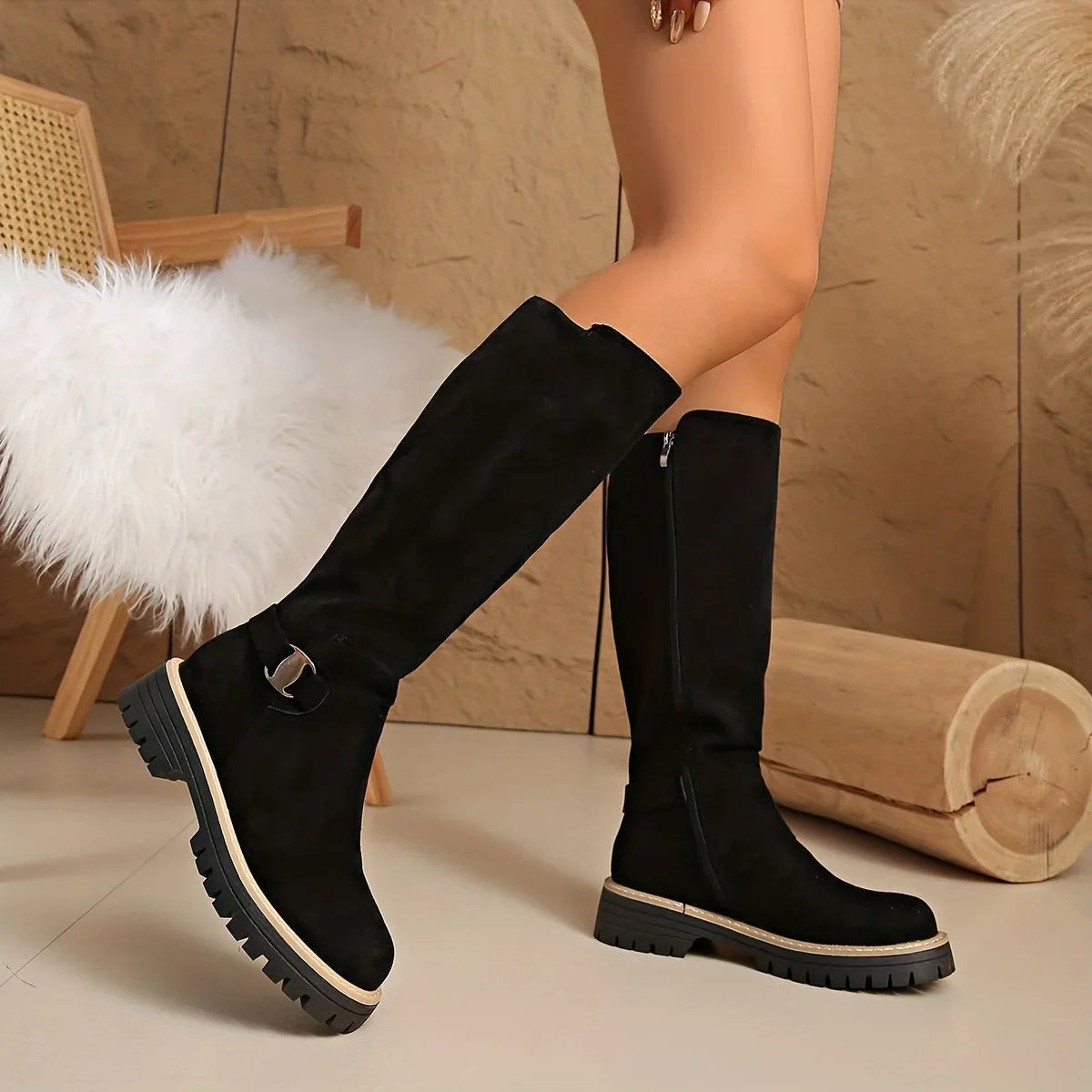 Zipwell - Damenstiefel mit Plateauabsatz und Reißverschluss