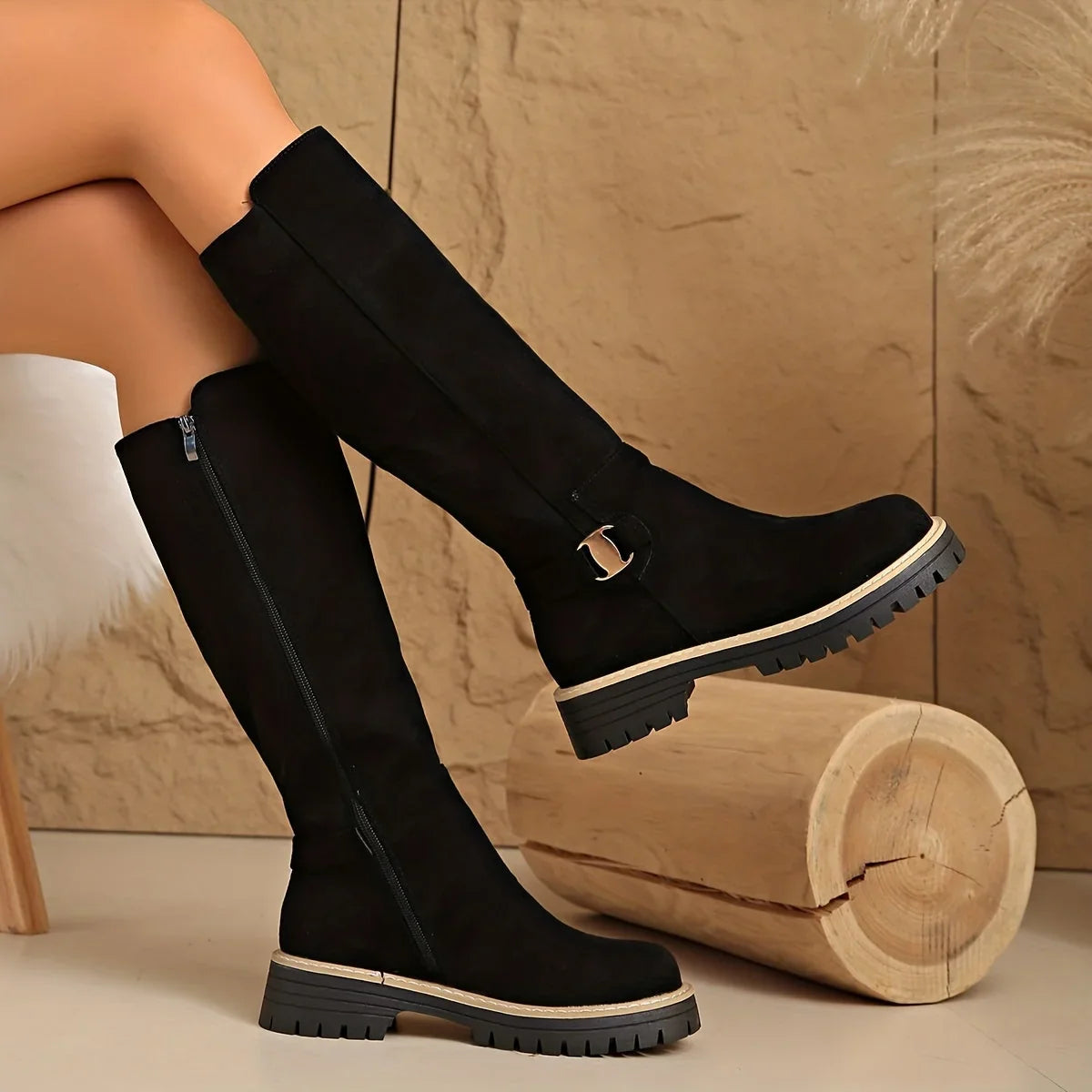 Zipwell - Damenstiefel mit Plateauabsatz und Reißverschluss