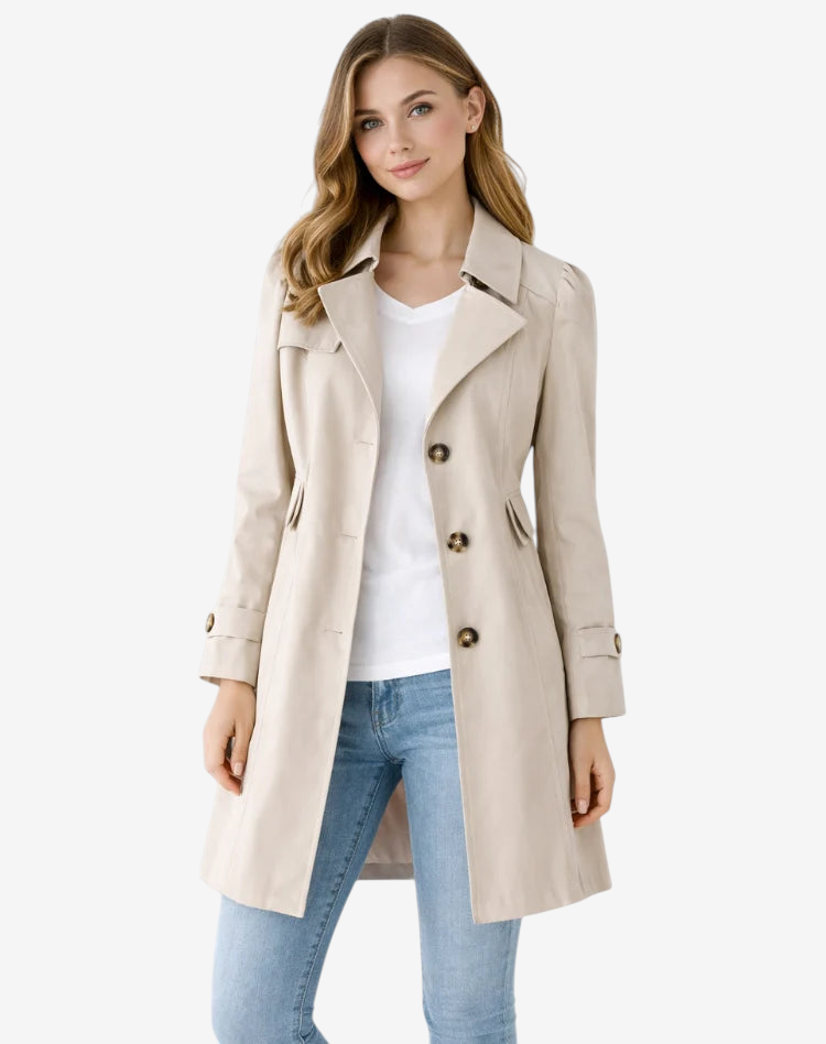 Fitcoat - Taillierter Trenchcoat mit Reverskragen