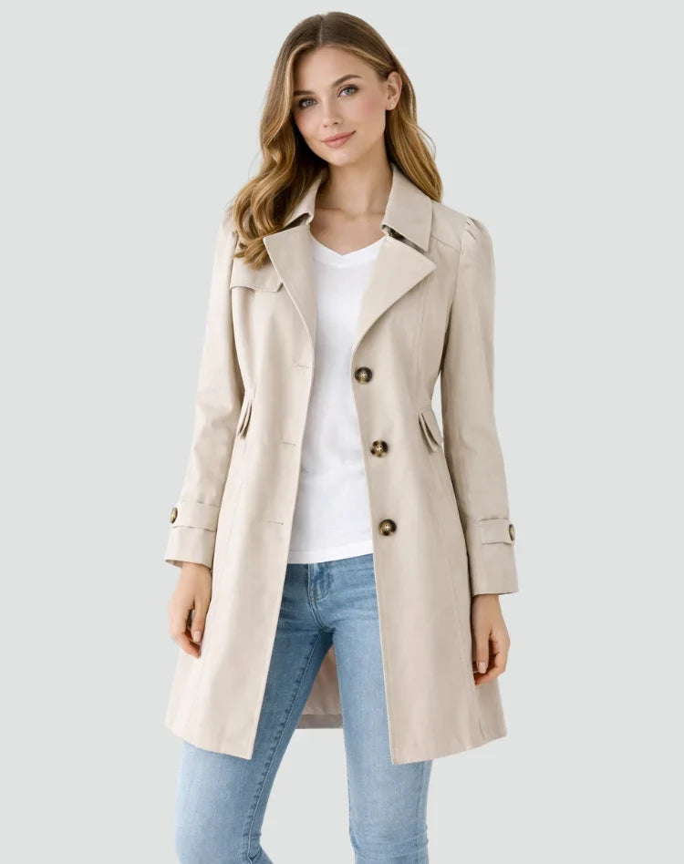 Fitcoat - Taillierter Trenchcoat mit Reverskragen