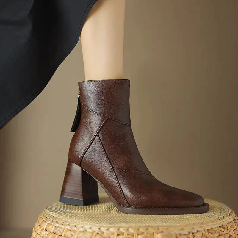 Zipnex - Stiefeletten Mit Eckige Spitze