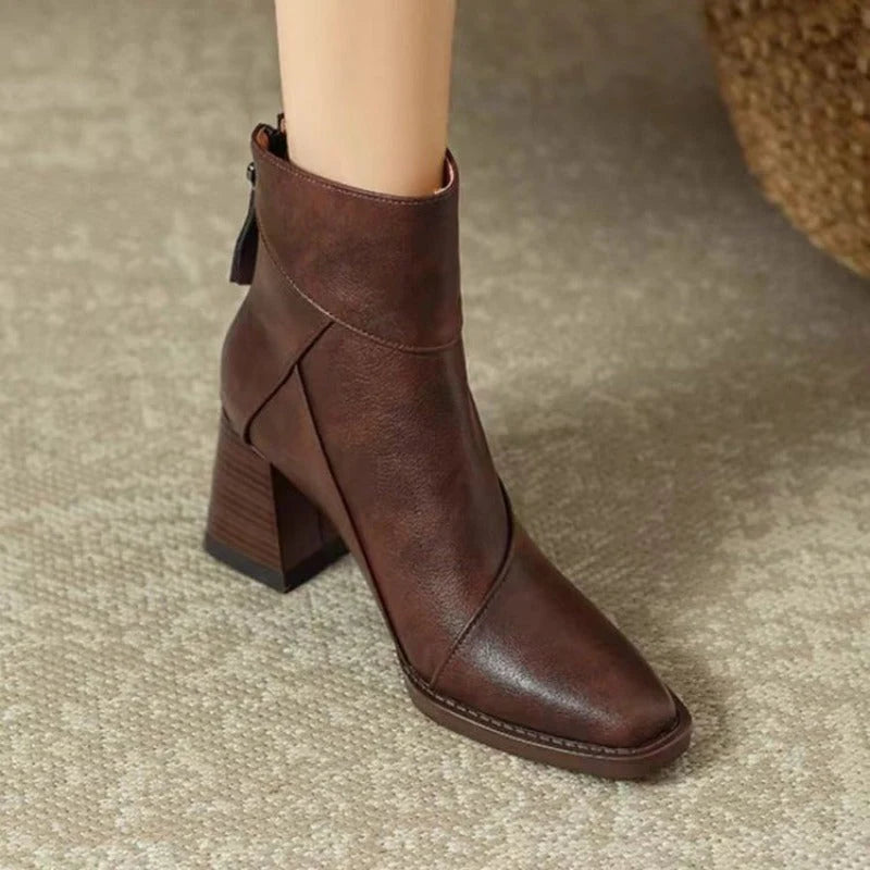 Zipnex - Stiefeletten Mit Eckige Spitze
