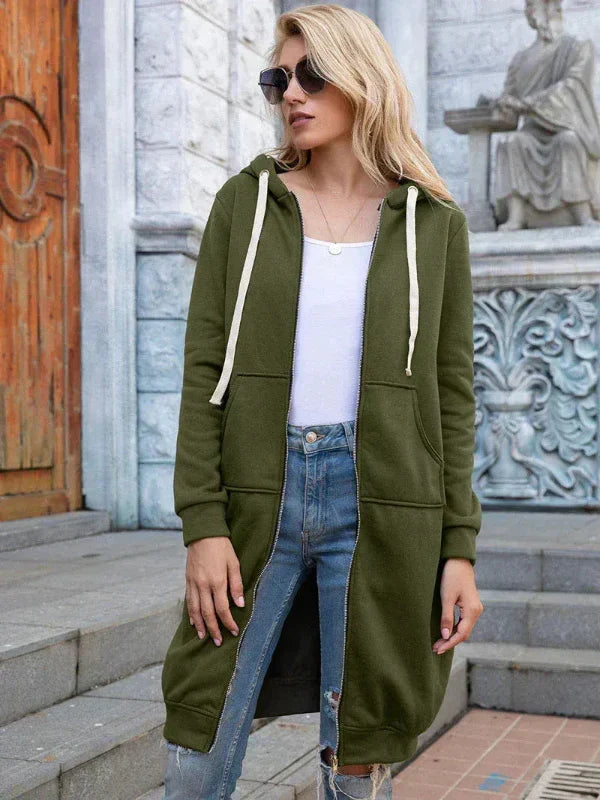 Jackora - Lange Kapuzenjacke mit weiter Passform