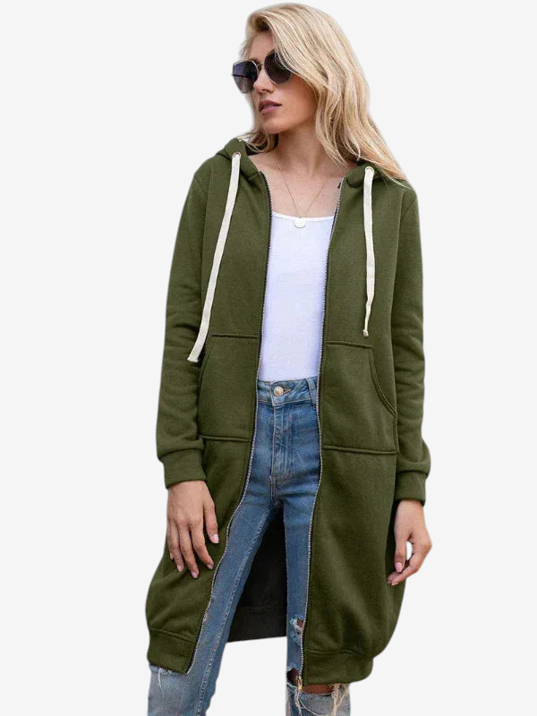 Jackora - Lange Kapuzenjacke mit weiter Passform