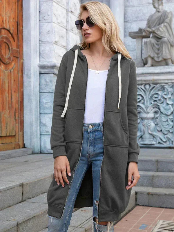 Jackora - Lange Kapuzenjacke mit weiter Passform