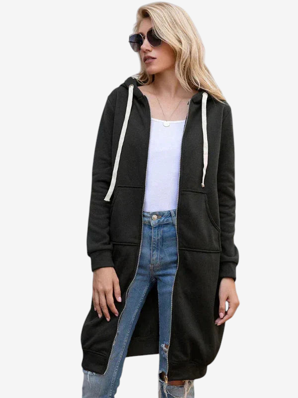 Jackora - Lange Kapuzenjacke mit weiter Passform