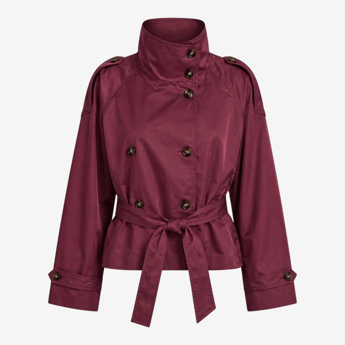 Trenchrex - Damen-Trenchcoat mit Doppelknopfverschluss und Bindegürtel