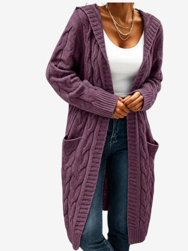 Stitchvest - Strickjacke ohne Kragen mit integrierter Tasche