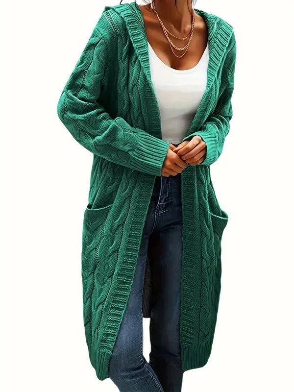Stitchvest - Strickjacke ohne Kragen mit integrierter Tasche