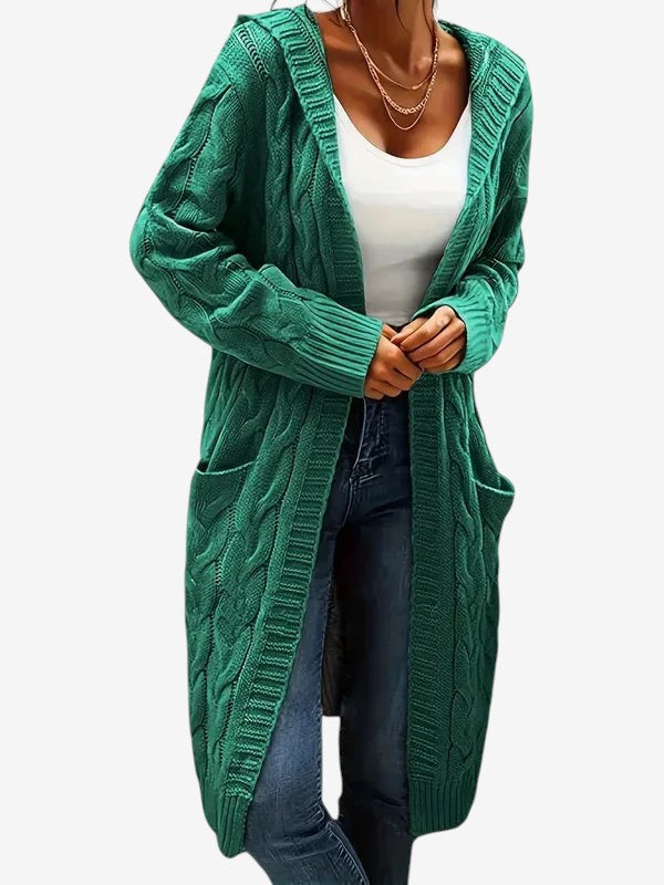 Stitchvest - Strickjacke ohne Kragen mit integrierter Tasche