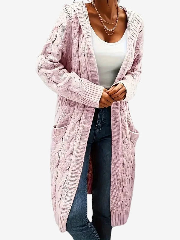 Stitchvest - Strickjacke ohne Kragen mit integrierter Tasche