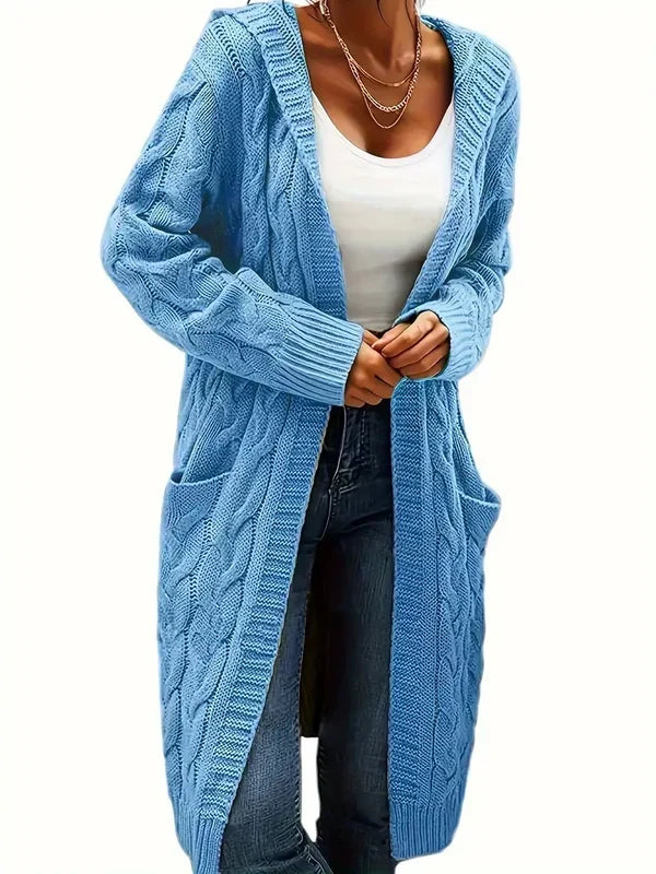 Stitchvest - Strickjacke ohne Kragen mit integrierter Tasche