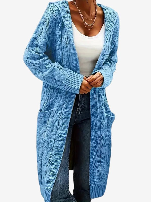 Stitchvest - Strickjacke ohne Kragen mit integrierter Tasche